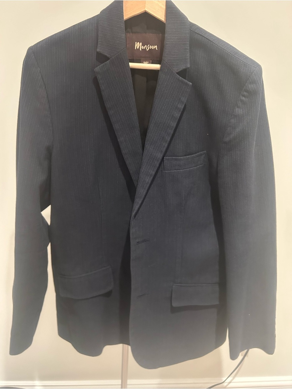 Monsoon Men's Dark Navy Pinstripe Sport Coat